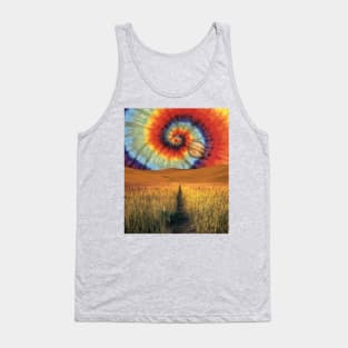 Wheat Crops Field Tie Dye Tank Top